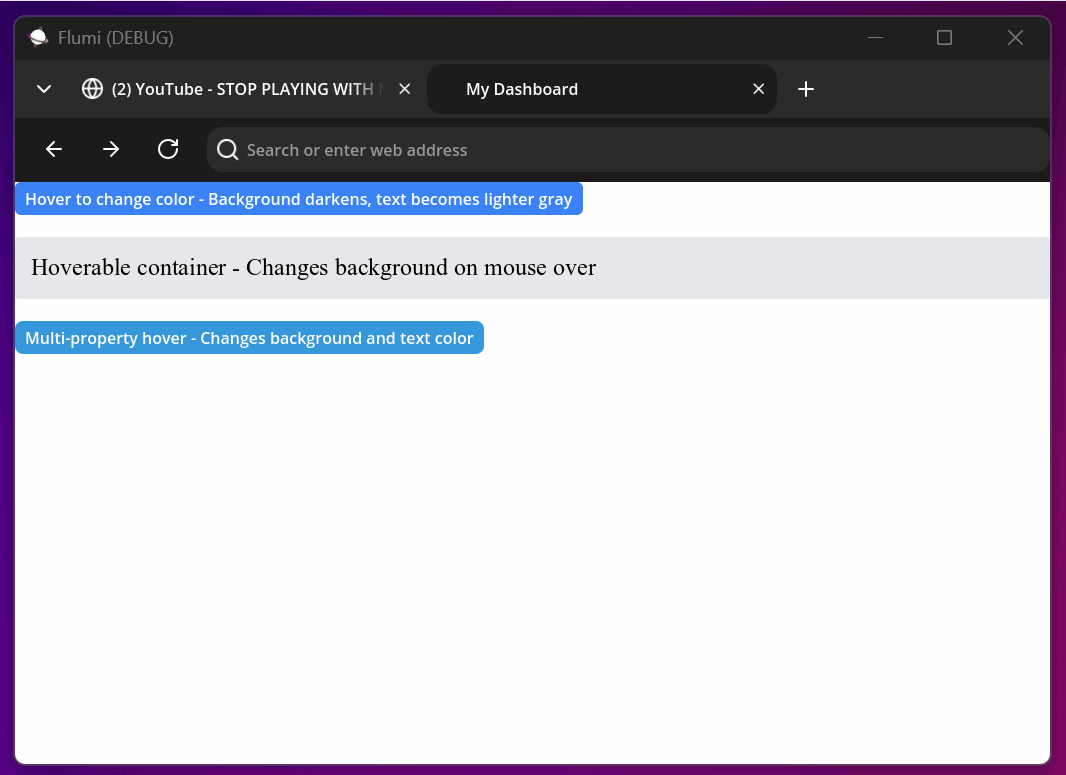 Hover State in Flumi